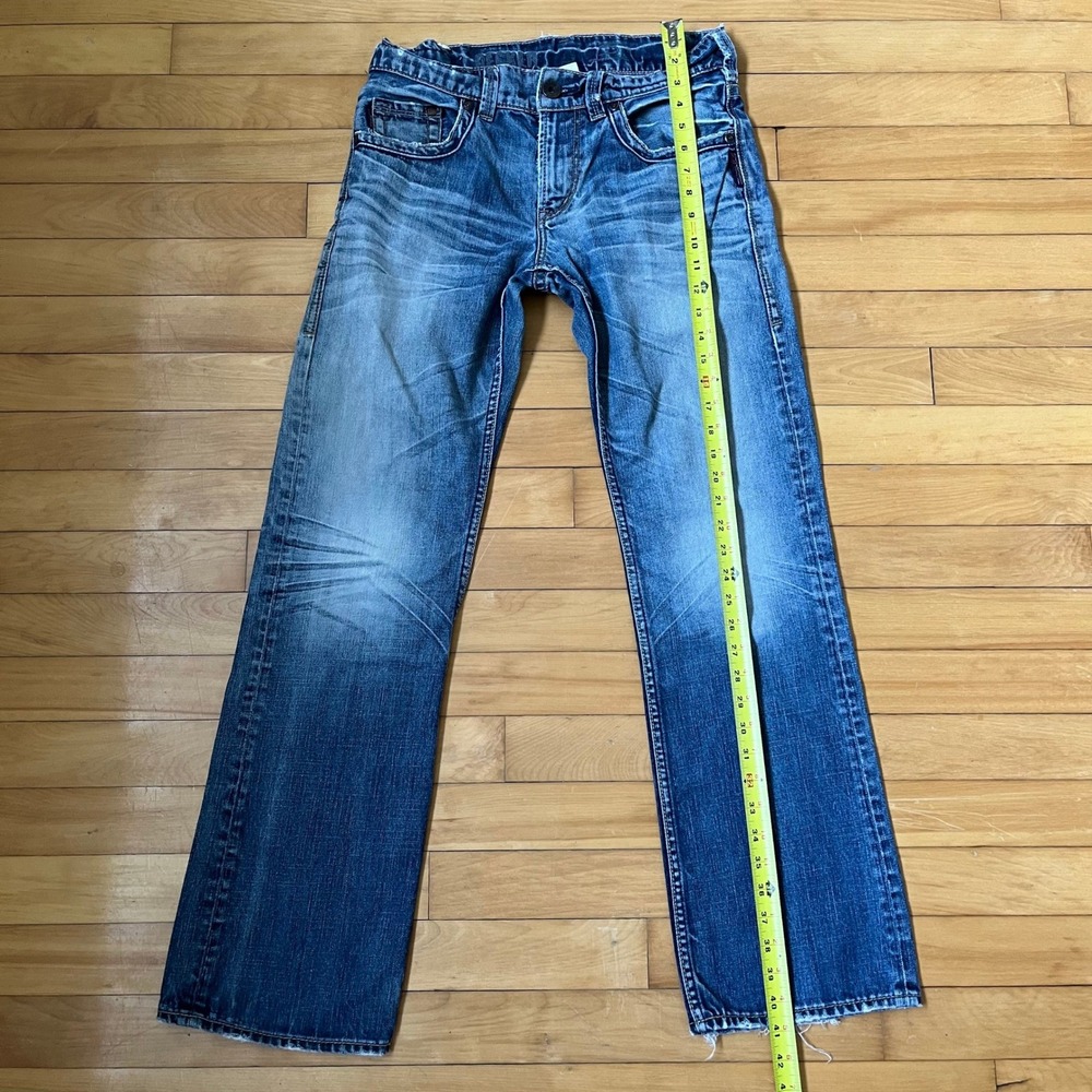 Silver Jeans Co Mens Straight Leg Distressed Decker Denim Blue Jeans 31x31 - Picture 6 of 16